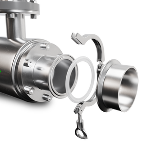 デジタルディスプレイトライクランプ電磁流量計RS485 MODBUS衛生電磁流量計を正確に測定 - Product Image 5