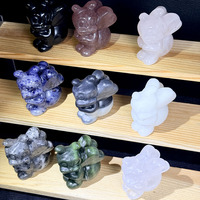 Vente en gros de pierres de cristal sculptées en forme d'animaux (abeilles) en quartz clair, jade et yooperlite pour la décoration