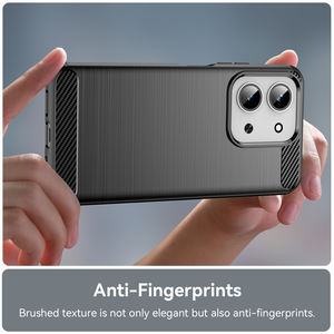 Para <span class=keywords><strong>Redmi</strong></span> 15C Case, Anti-Scratch Slim Fit Carbon Fiber Texture Brushed <span class=keywords><strong>Line</strong></span> Funda de teléfono móvil de TPU suave a prueba de golpes para <span class=keywords><strong>Redmi</strong></span> 15C - Product Image 6