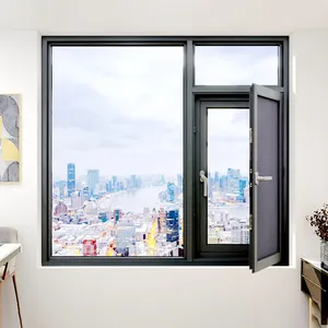 Finestre in stile battente seminterrato in alluminio popolare di alta qualità prezzo competitivo finestra a battente ad arco