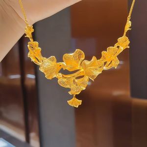 Nuevo Conjunto de <span class=keywords><strong>Accesorios</strong></span> de <span class=keywords><strong>Novia</strong></span> <span class=keywords><strong>para</strong></span> Boda China: Collar, Pendientes y Pulsera con Borlas Doradas y Hojas de Ginkgo <span class=keywords><strong>para</strong></span> <span class=keywords><strong>Novia</strong></span> - Product Image 1