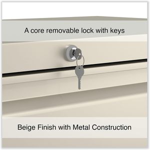 Alera 36\" X 18.63\" X 28\" Metal Lateral <b>File</b> with 2 Legal/Letter-Size <b>File</b> <b>Drawers</b> Putty Color - Product Image 3