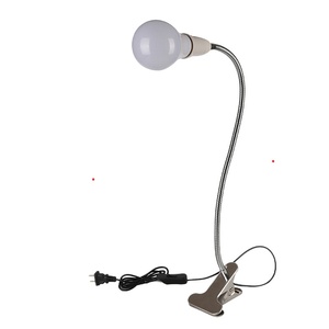 Douille de lampe de bureau flexible en aluminium E27 avec base à vis large, adaptateur à clipser et col extensible - Product Image 4