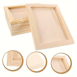 10pcs Pack Vintage <strong>Wooden</strong> Photo Frames Thick <strong>Wall</strong>-Mountable Vertical <strong>Panels</strong> for Art, Photos Certificates Weddings - Product Image 3