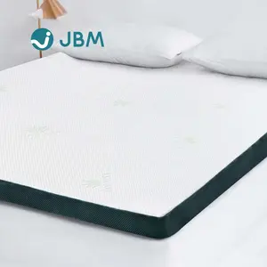 Tea Infused Foam King Size High Quality Sleep Bed Mattress Topper 2 Inch Green Home Furniture Knitted Fabric Household Furniture