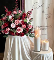 Offre Spéciale – Boules de fleurs artificielles en soie blanches et noires pour centres de table de mariage, arrangements floraux de 50 cm, 60 cm, 70 cm, 80 cm