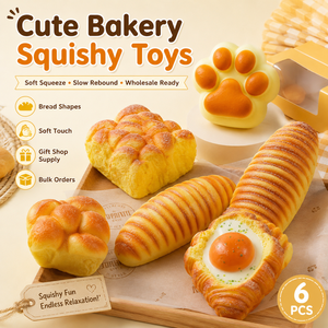 Cute Bakery Bread Squishy <b>Toys</b> Soft Slow Rising Squeeze Stress Relief <b>Toy</b> Set for Wholesale - Product Image 1