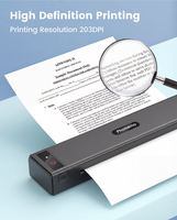 Printer Thermal Portabel Phomemo A284, Printer Thermal, Printer Thermal A4 Portabel Tanpa Tinta Mini Nirkabel