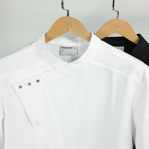 Ultima cassa <span class=keywords><strong>divisa</strong></span> da cuoco bar a manica corta <span class=keywords><strong>per</strong></span> il personale del ristorante estivo uniformi da <span class=keywords><strong>cucina</strong></span> cappotti - Product Image 2