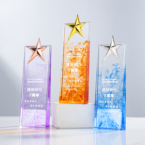 Atacado Creative Business Souvenir <span class=keywords><strong>Crystal</strong></span> Glass Trophy Para Incentivar Presente Lembrança - Product Image 3