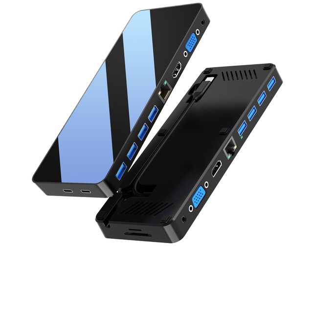 13 Ports with Type C & a Power Adapter Stock USB-C HUB Docking Station Ready to Ship Aluminum USB-C 3.0 Hub