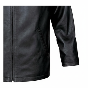 Autumn Winter <b>Men's</b> Casual Zipper Leather <b>Jacket</b> <b>Men</b> Clothing Slim Long Sleeve Leather Fashion <b>Jacket</b> motorcycle <b>jacket</b> <b>for</b> <b>men</b> - Product Image 1