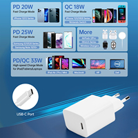 Chargeur PD OEM certifié CE CB 33W USB Type-C Chargeur mural de voyage à domicile pour chargeur iPhone Charge rapide
