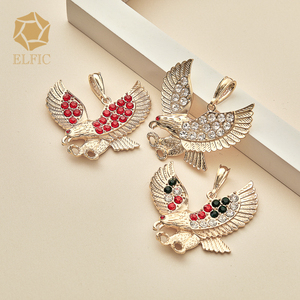 Đồ Trang Sức Mạ Vàng 18K Elfic Mặt Dây Chuyền Đại Bàng Zircon Bán Buôn Quyến Rũ - Product Image 5