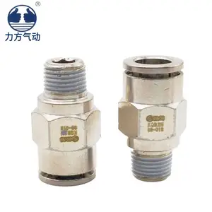 SMC Connector KQB2H04/06-M5-01/02/03/04S Straight External Thread Stainless Steel Quick Plug Connector