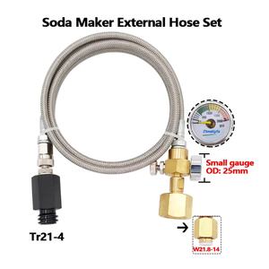 Tanque Externo de CO2 con Manguera de Aire Trenzada de Acero Inoxidable para Máquina Sodastream, Generador de Agua Carbonatada, Manómetro de 2000 PSI, 1.5 m - Product Image 5