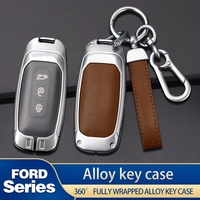 Étui pour porte-clés de voiture en cuir en alliage de zinc disponible en stock