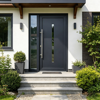 Puerta Exterior de 28 Pulgadas, Puerta de Entrada de Seguridad Anti-Robo Personalizada, con Recubrimiento en Polvo, Diseño Moderno para Casa o Villa