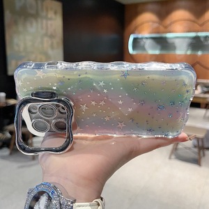 Sang Trọng Cầu Vồng Sao Cho 16Promax Điện Thoại Trường Hợp Đối Với Apple Iphone15 TPU Chất Liệu Với Chủ Ống Kính Hàn Quốc 13 Phong Cách Grip Bao Gồm - Product Image 6