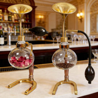 Bouteille d'arôme en verre transparent de 550 ml, grande taille, pour SPA, instrument aromatique en laiton, huile essentielle, arôme de grains de café