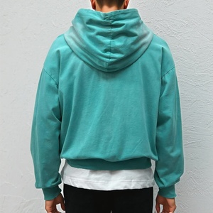 Sweat à capuche oversize à épaules tombantes et fermeture éclair, style streetwear, avec broderie appliquée et effet délavé à l'acide - Product Image 2