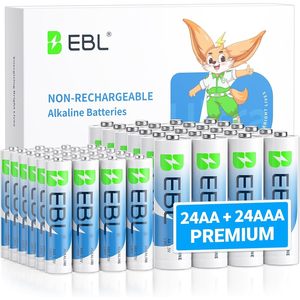 แบตเตอรี่อัลคาไลน์ประสิทธิภาพสูง AA/AAA แพ็ค 48 ก้อน 1.5V อายุการเก็บรักษานาน พร้อมแบตเตอรี่ AA 24 ก้อน และ AAA 24 ก้อน สำหรับเครื่องใช้ไฟฟ้าภายในบ้าน - Product Image 4