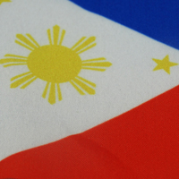 Ornements de mini-drapeaux nationaux personnalisables Philippines, drapeaux de bureau et de négociation avec base en plastique, fabriqués aux Philippines