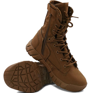 Bottes tactiques imperméables en daim marron DSF21 716 pour hommes, toutes saisons, antidérapantes, pour la randonnée et la marche en plein air - Product Image 2