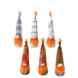 Cross-Border New for Thanksgiving Various Weaving Small Ornaments Faceless Old Man Harvest Festival Dwarf Textile Fabric Crafts