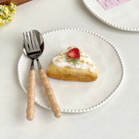 Assiette plate, assiette légère, assiette à dessert, assiette élégante, vaisselle haut de gamme, plateau à pâtisserie en céramique