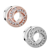 Ensemble 10 acier inoxydable spirale Rose fleur ceinture perceuse oreille jauges Tunnels bouchons 6-16mm acier bouchons d'oreille mariages fiançailles
