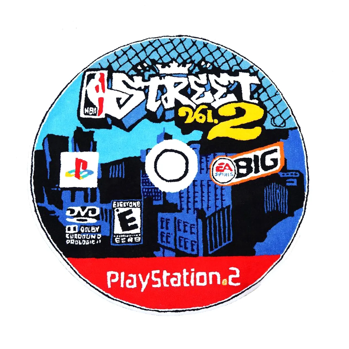 Modern Stil Özel Logo Anime Play station 2 Disk Video Oyunu Tasarımı El Yapımı CD Halı ve Satılık Halı