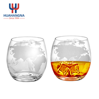 Carafe globe en verre pour bar à domicile, 35 oz, pour spiritueux, vin, whisky, scotch, avec verres à boire, cadeau pour homme, papa