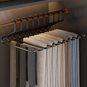 Aluminium Broekhangers Heavy Duty Easy Access <span class=keywords><strong>Open</strong></span> End Ontwerp Antislip Kleerhanger Voor Garderobe - Product Image 3