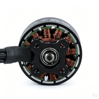 Moteur de drone sans balais à rotor externe creux avec fil à fort courant, moteur UAV à forte poussée pour plateforme multirotor à charge utile lourde