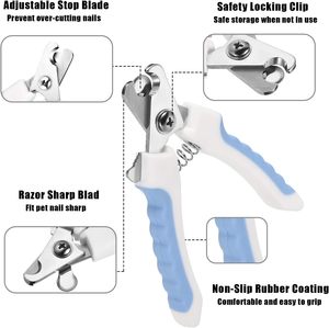 Produits de toilettage pour animaux de compagnie de haute qualité, ciseaux en acier inoxydable, tondeuse pour animaux de compagnie, coupe-ongles pour chiens et chats - Product Image 4