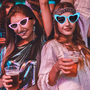 2025 nuevo disfraz novedad accesorios suministros neón forma de corazón fiesta gafas Luminouos <span class=keywords><strong>LED</strong></span> gafas de sol - Product Image 5