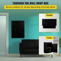 Boîtes aux lettres murales métalliques étanches à grande capacité pour extérieur, avec revêtement en poudre, modernes et durables, avec serrure à code mécanique – Offre Spéciale