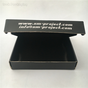 Plegable negro personalizado corrugado plegable transporte cajas de paquete personalizado con logotipo de servicio pesado de embalaje kraft caja de correo núm. - Product Image 3