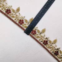 Dentelle brodée en gros, applique et bordure, dernière dentelle brodée en maille perlée et pailletée pour mariage et robe de mariée