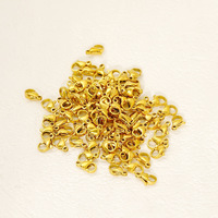 Fermoir mousqueton en acier inoxydable plaqué or 18 carats PVD, sans ternissement, poli, pour la création de bijoux DIY