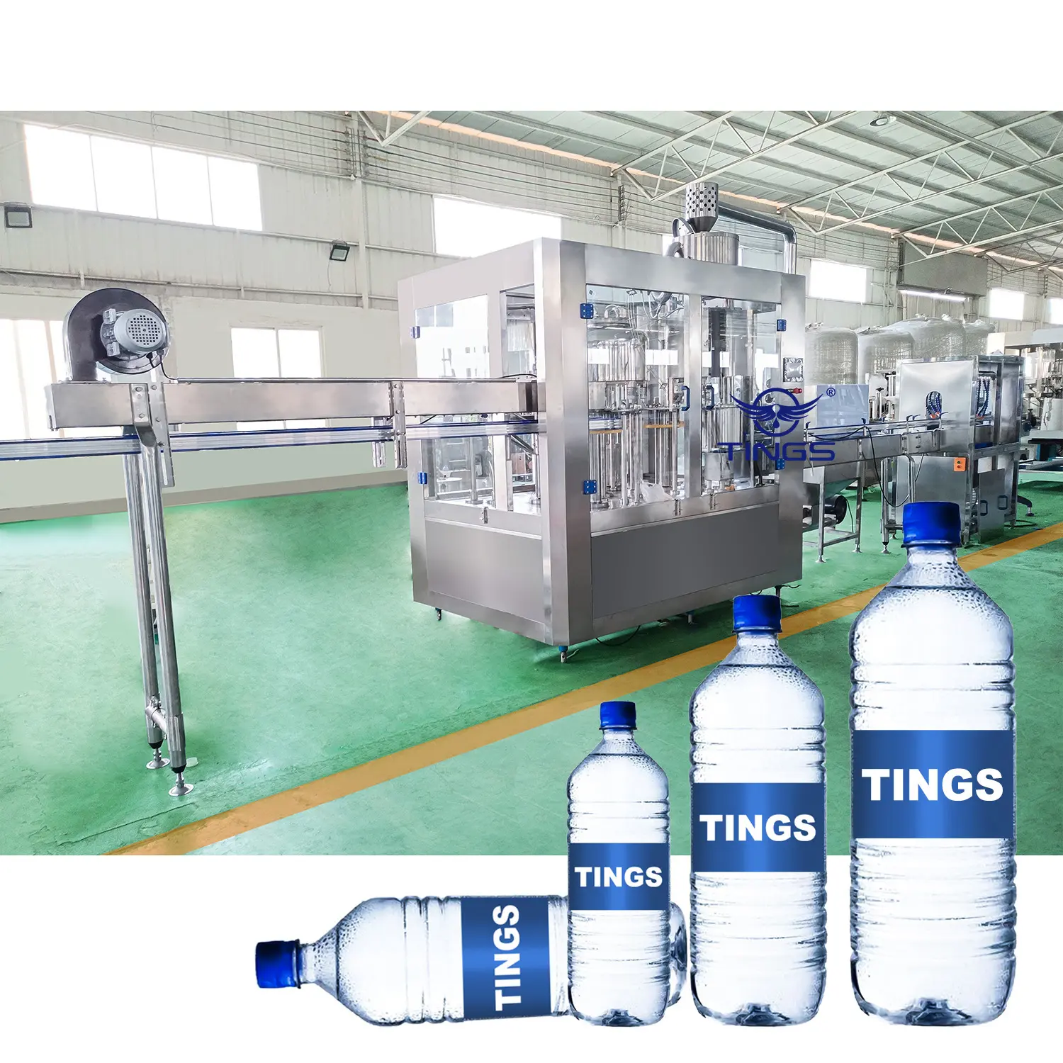 สายการผลิตขวดน้ำดื่ม/ขวดน้ำสำหรับธุรกิจขนาดเล็กผลิต1000BPH โรงงานจีน