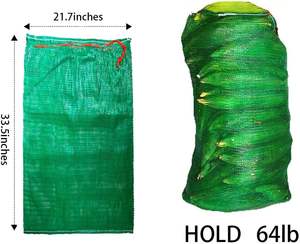 Huamaohengchun 50 Bolsas de Almacenamiento de Malla Resistentes, Reutilizables, Material LDPE, 21''x32'', Capacidad para 50 Libras, Color Verde - Product Image 2