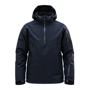 Veste de ski imperméable coupe-vent à capuche avec fermeture éclair en polyester pour le ski, le snowboard, hommes, femmes, couple - Product Image 5