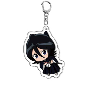 Porte-clés en acrylique Anime <span class=keywords><strong>Bleach</strong></span>, figurines de dessin animé Kurosaki Ichigo <span class=keywords><strong>Ishida</strong></span> Uryuu avec menottes, élégant et charmant pour sac, cadeau - Product Image 3