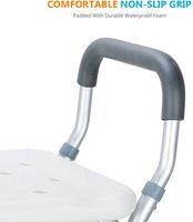 Robuste Chaise de Douche avec Dossier-Baignoire Chaise avec Bras pour Handicap Handicapés, personnes âgées et Personnes Âgées-Réglable Bain Médical