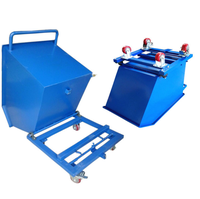 Bacs à déchets en acier robustes de grande capacité pour chariot élévateur, benne basculante, pour ferraille, acier, moteur, pompe