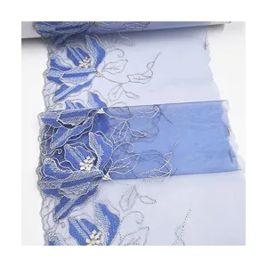 Bleu maille fil dégradé couleur fleur sous-vêtements broderie dentelle accessoires rideau décoratif maison textile dentelle