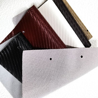 Tissu en cuir artificiel, cuir de voiture personnalisé, pour tapisserie de voiture, chaise de meubles, avec support tricoté