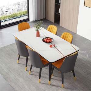 Muebles de Comedor en Oferta, Mesa de Comedor Moderna de Malasia, Juego de Mesa de Comedor para 6 Personas con <span class=keywords><strong>Base</strong></span> con Espacio de Almacenamiento - Product Image 5